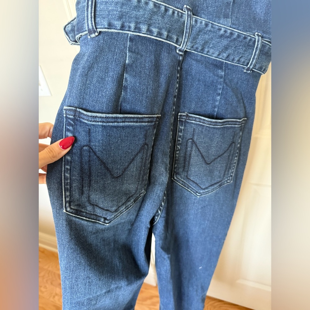 Show Me Your Mumu Denim Jumpsuit - Jacksonville Cropped Jumpsuit size XL - Picture 15 of 16
